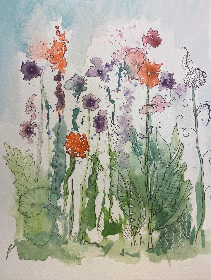 Holly Maxwell’s Whimsical Garden Watercolor Workshopn